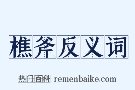 樵斧反义词是什么意思的图片